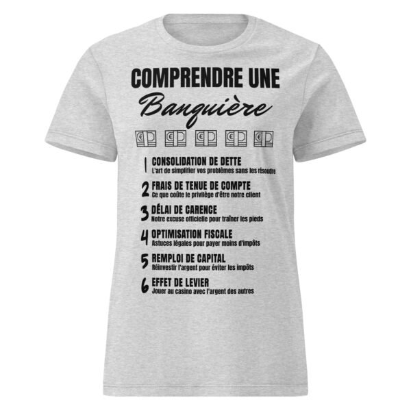 T-shirt Femme "Comprendre une Banquière" - Le Dictionnaire Humoristique du Jargon Bancaire 🏦 – Image 17