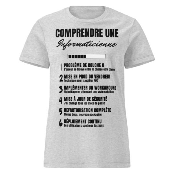 T-shirt Femme "Comprendre une informaticienne" - Le lexique humoristique pour décoder le jargon informatique 👩‍💻 – Image 17