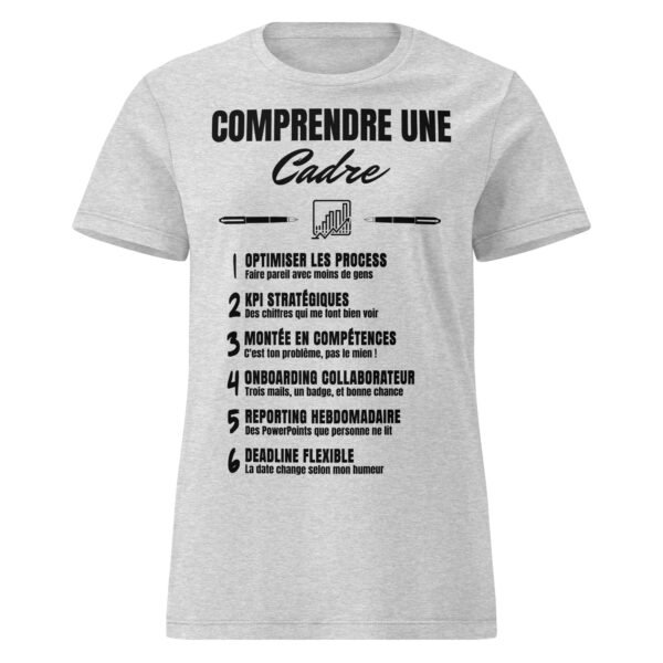 T-shirt Femme Humour “ Comprendre une Cadre Dirigeante” : Décryptez le Jargon Managérial ! – Image 17