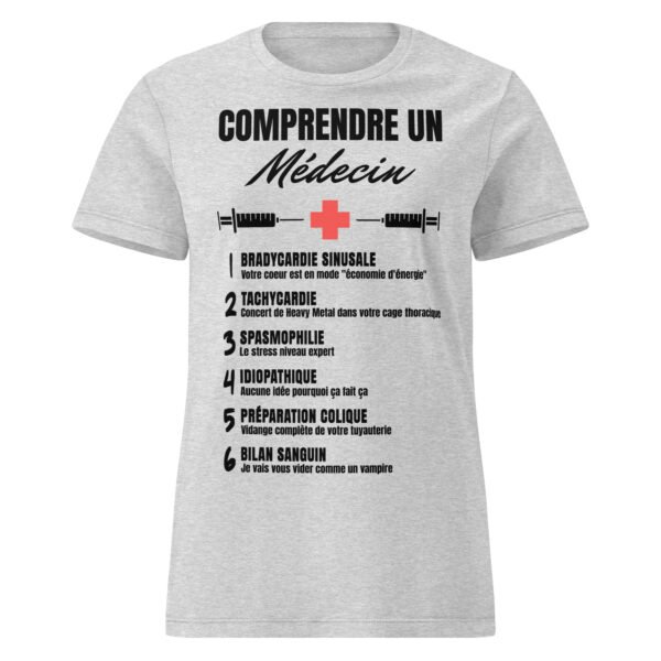T-shirt Femme "Comprendre un médecin" : Le jagon enfin expliqué ! 🩺 – Image 17