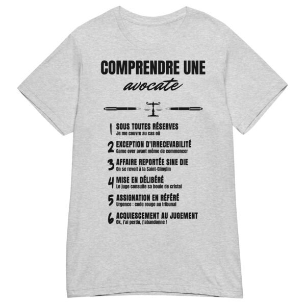 T-shirt Femme "Comprendre une avocate" - Le code secret du barreau déchiffré avec humour ! 🧑‍⚖️ – Image 16