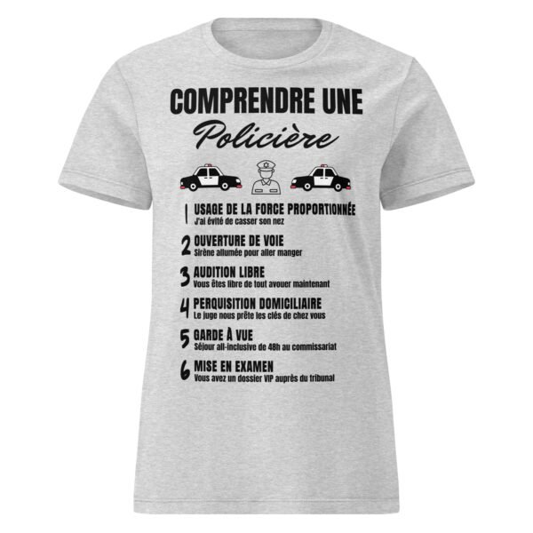 T-shirt Femme "Comprendre une policière" - Le jargon policier qui fait sourire 👮‍♀️ – Image 17