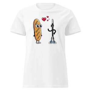 T-shirt Femme "Amour entre baguettes" - Quand deux baguettes se rencontrent 🥖✨