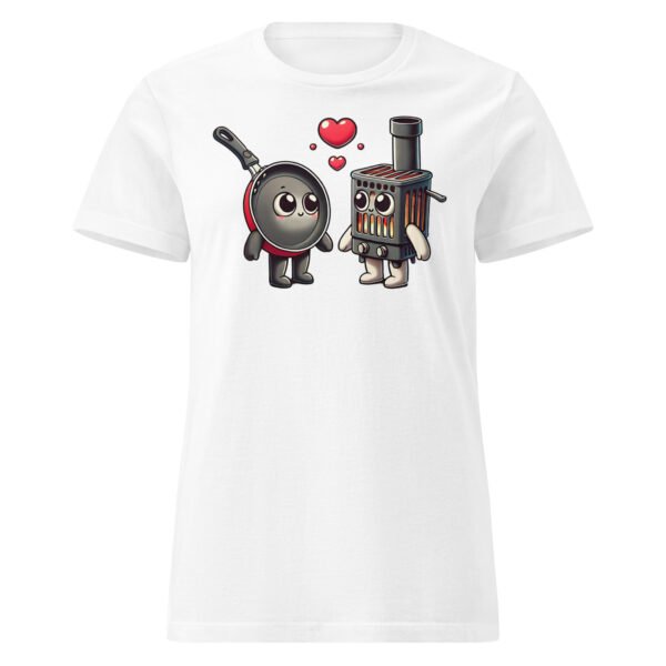 T-SHIRT Femme "AMOUR ENTRE POÊLES" : QUAND CUISINE ET CHAUFFAGE FONT DES ÉTINCELLES ! 🔥❤️