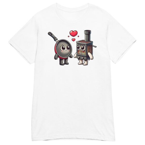 T-SHIRT Femme "AMOUR ENTRE POÊLES" : QUAND CUISINE ET CHAUFFAGE FONT DES ÉTINCELLES ! 🔥❤️ – Image 2