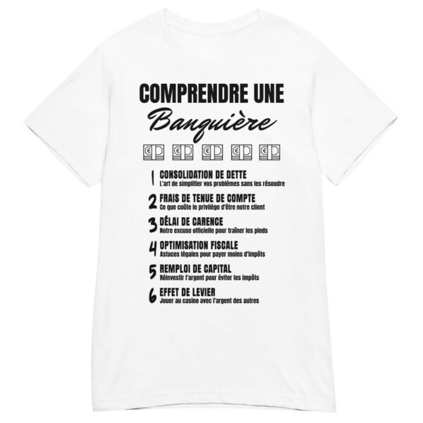 T-shirt Femme "Comprendre une Banquière" - Le Dictionnaire Humoristique du Jargon Bancaire 🏦 – Image 14
