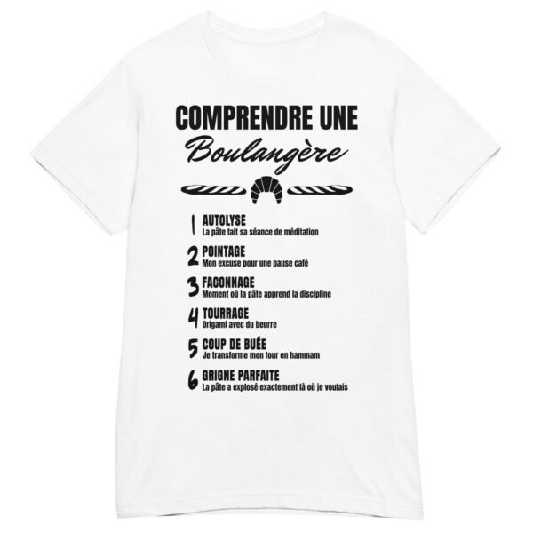 T-shirt Femme "Comprendre une boulangère" : Le jargon humoristique de la boulangerie 🍞 – Image 13