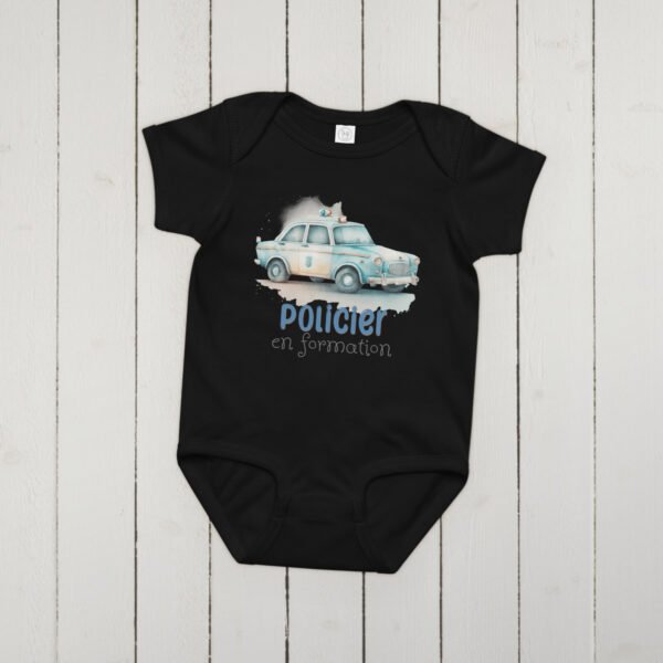 🚓 Body bébé "Policier en formation" – Confort et humour pour les petits policier en devenir – Image 3