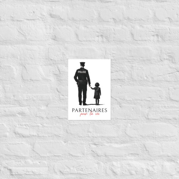 👮‍♀️ Poster "Partenaires pour la vie" – Policier & sa fille – Image 4