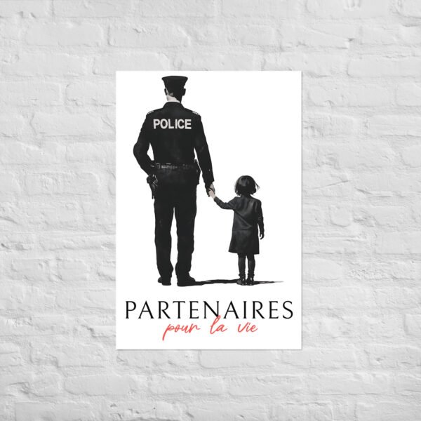 👮‍♀️ Poster "Partenaires pour la vie" – Policier & sa fille – Image 7