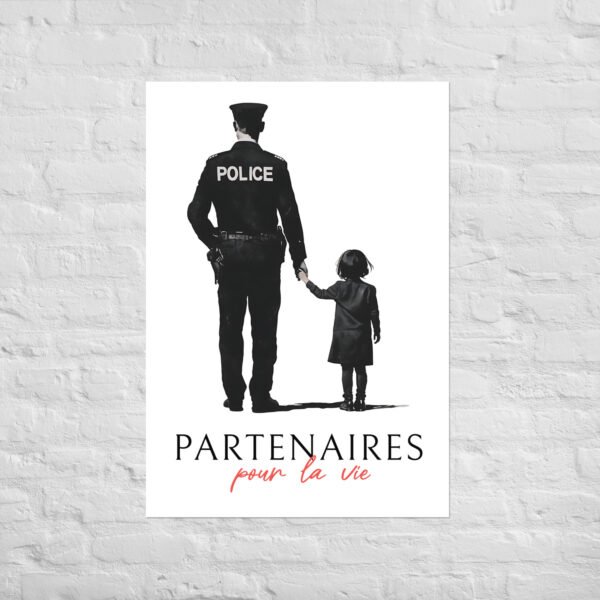 👮‍♀️ Poster "Partenaires pour la vie" – Policier & sa fille