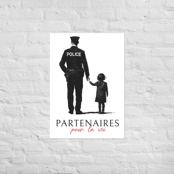 👮‍♀️ Poster "Partenaires pour la vie" – Policier & sa fille – Image 2