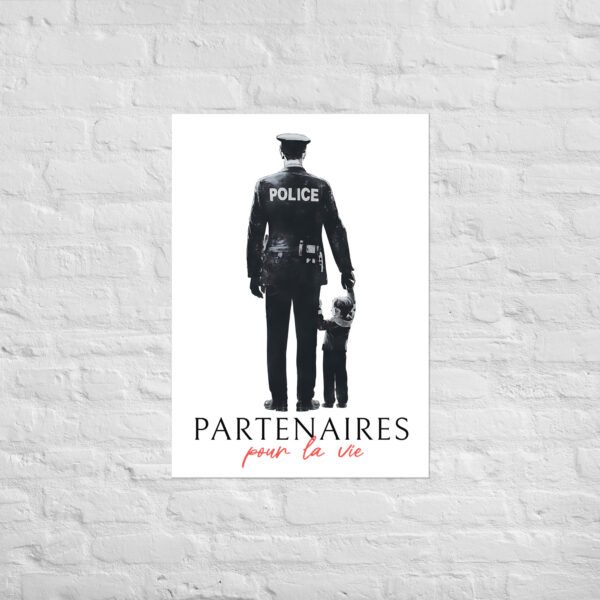 👮‍♂️ Poster « Partenaires pour la vie » – Policier & son fils – Image 2