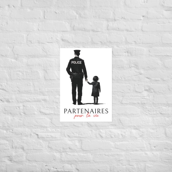 👮‍♀️ Poster "Partenaires pour la vie" – Policier & sa fille – Image 3