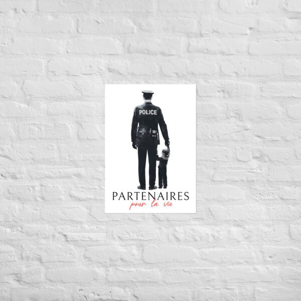 👮‍♂️ Poster « Partenaires pour la vie » – Policier & son fils – Image 3