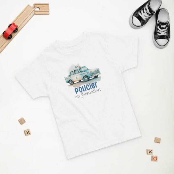 🚓 T-shirt enfant « Policier en formation » – le cadeau pour les petits policiers en herbe – Image 2