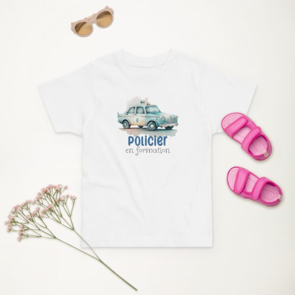 🚓 T-shirt enfant « Policier en formation » – le cadeau pour les petits policiers en herbe – Image 3