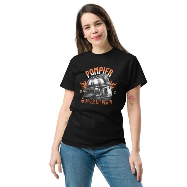 T-shirt « Pompier : Sauver ou Périr » – Fierté et style assumé – Image 5