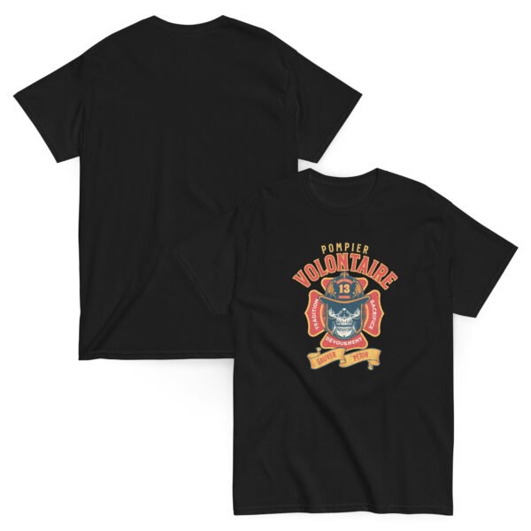 🔥 T-shirt « Pompier volontaire : Sauver ou Périr » – Tradition, dévouement, sacrifice – Image 2
