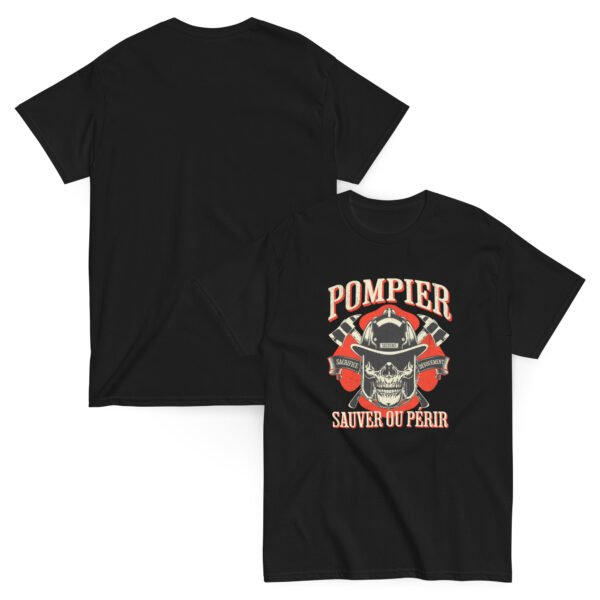 🔥 T-shirt « Pompier : Sauver ou Périr » – Plus qu'une devise... un cri d’honneur – Image 2