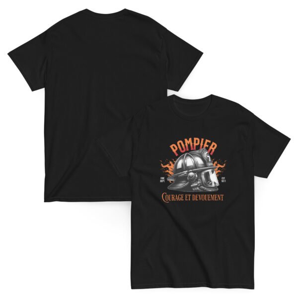 🔥 T-shirt « Pompier : Courage et Dévouement » – Le design qui porte vos valeurs – Image 2