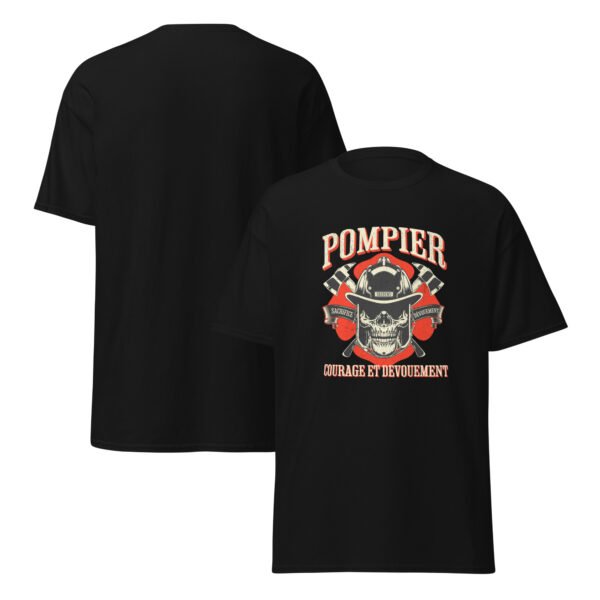 🔥 T-shirt « Pompier : Courage et Dévouement » – Le feu sacré, version textile – Image 2