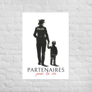 Poster « Partenaire pour la vie - fils » – le cadeau parfait pour une maman policière