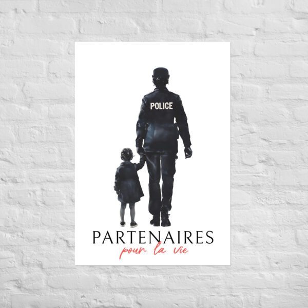 Poster « Partenaire pour la vie - fille » : le cadeau de fête des mères pour une policière