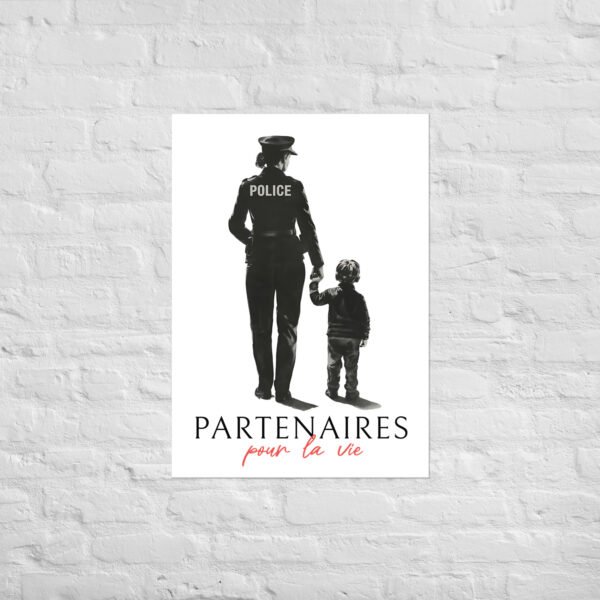 Poster « Partenaire pour la vie - fils » – le cadeau parfait pour une maman policière – Image 2
