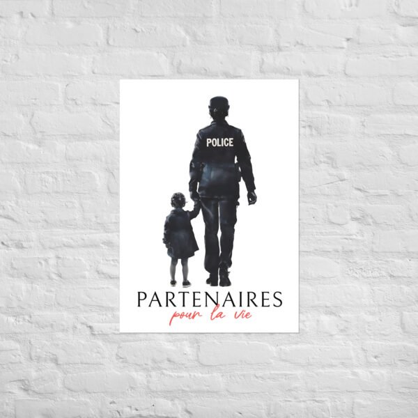 Poster « Partenaire pour la vie - fille » : le cadeau de fête des mères pour une policière – Image 2