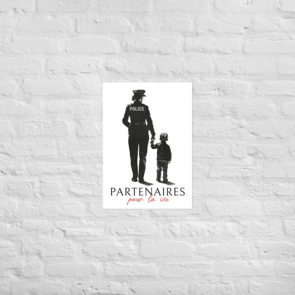 Poster « Partenaire pour la vie - fils » – le cadeau parfait pour une maman policière – Image 3